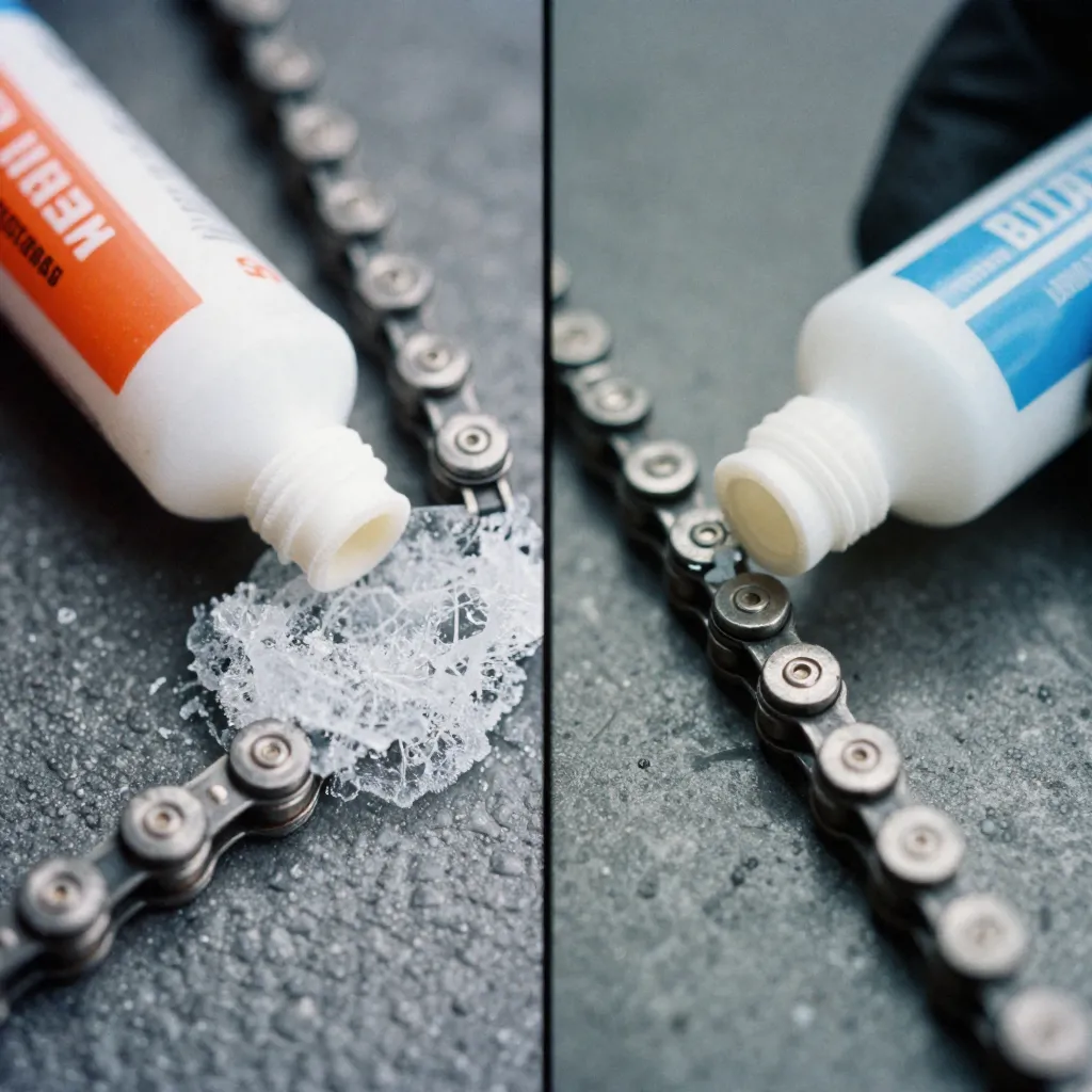 Winterfiets met hoogwaardige smeermiddelen